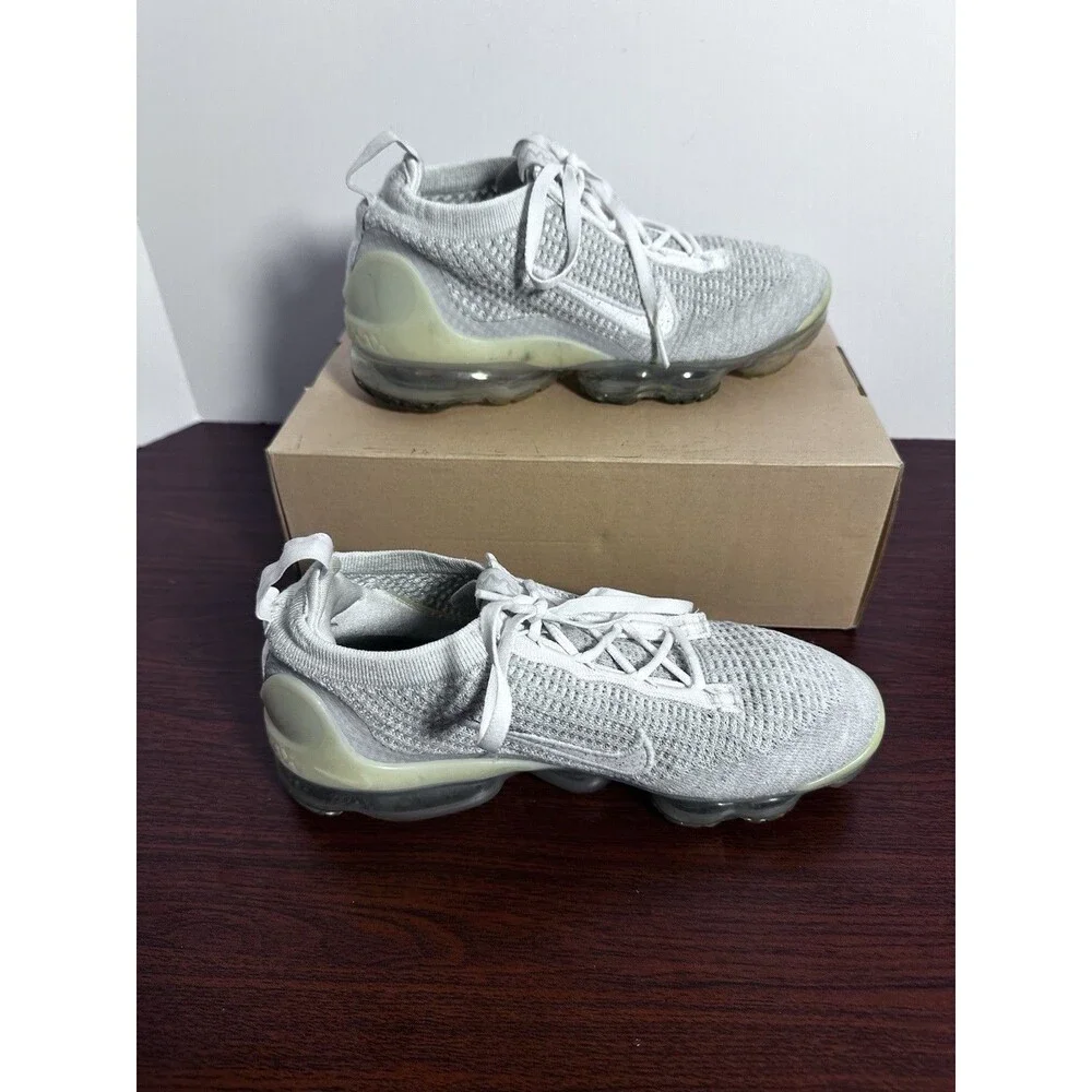 Nike Air VaporMax 2021 FK Pure Platinum White Running Shoes DC4112-100 Size 7.5